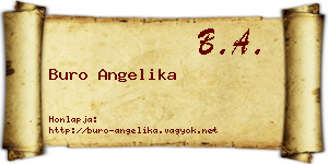 Buro Angelika névjegykártya